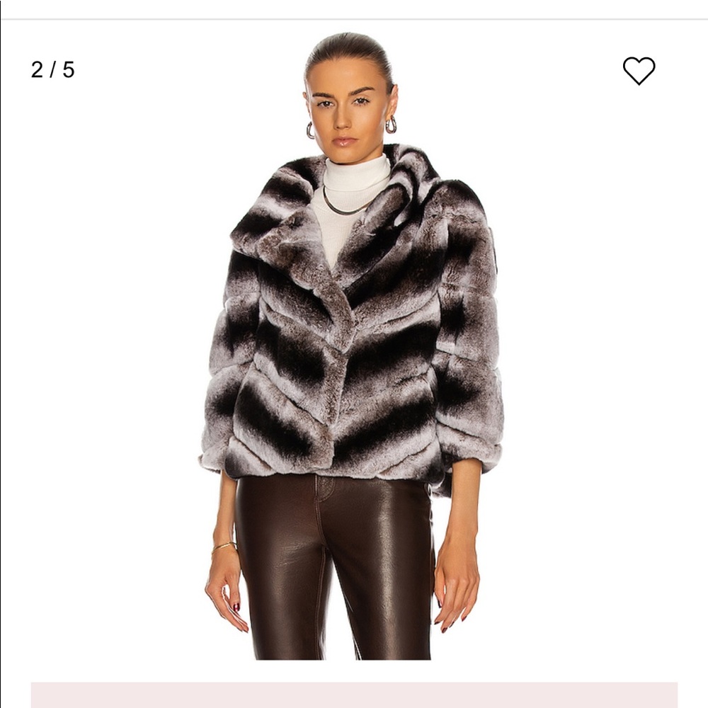 YVES SALOMON REX RABBIT JACKET